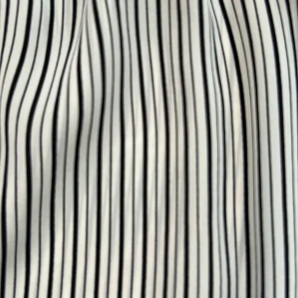 Joie silk off the shoulder blouse, black and white stripes size S, bell sleeves - Picture 6 of 6